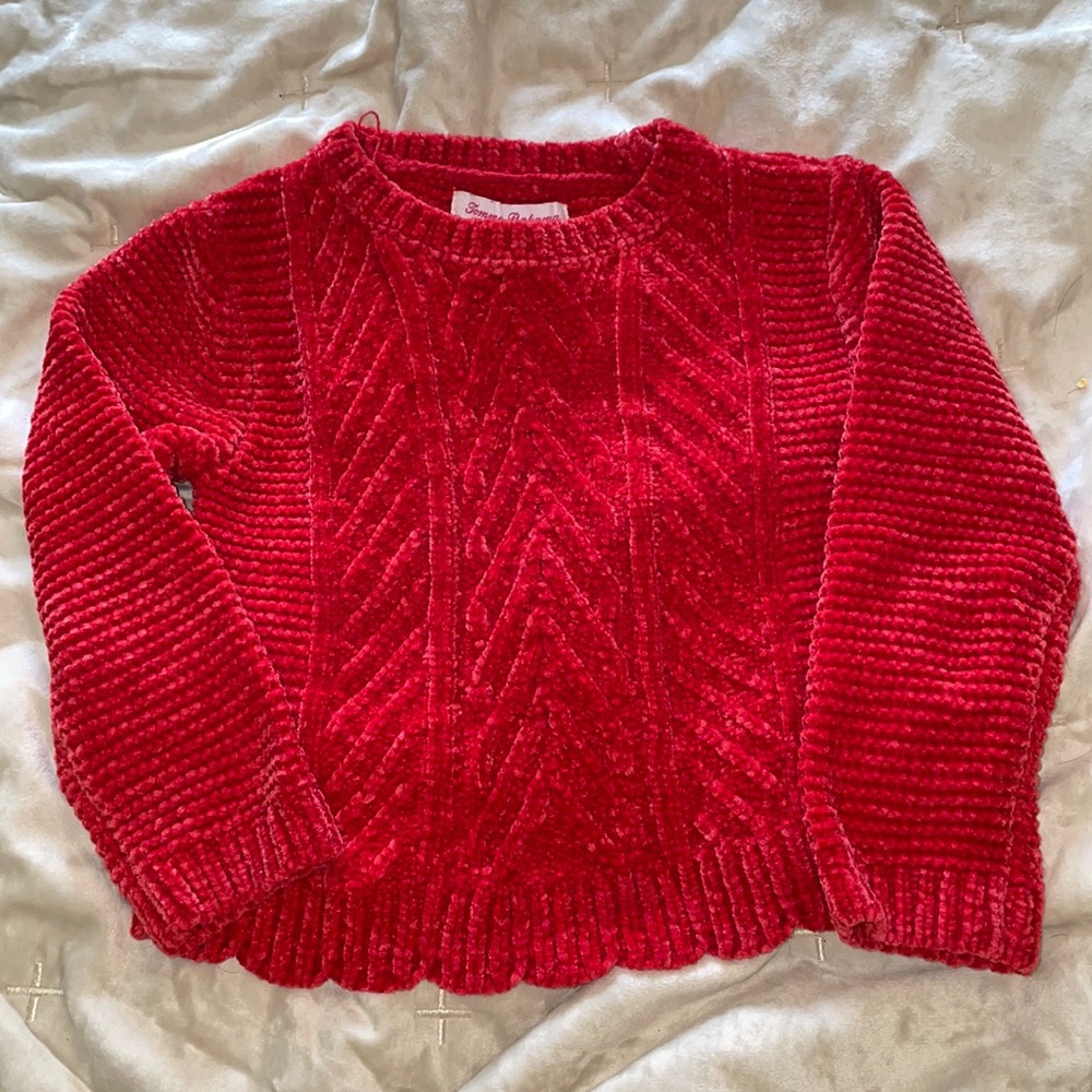 Tommy Bahama Kid toddler girl red cable knit sweater size 3T